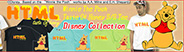 エイチ・ティー・エム・エル html プーさん テイスト オブ ハニー Tシャツ ディズニー コレクション 半袖(HTML Winnie The Pooh Taste Of Honey S/S Tee Disney Collection エイチティーエムエル) ice filed icefield